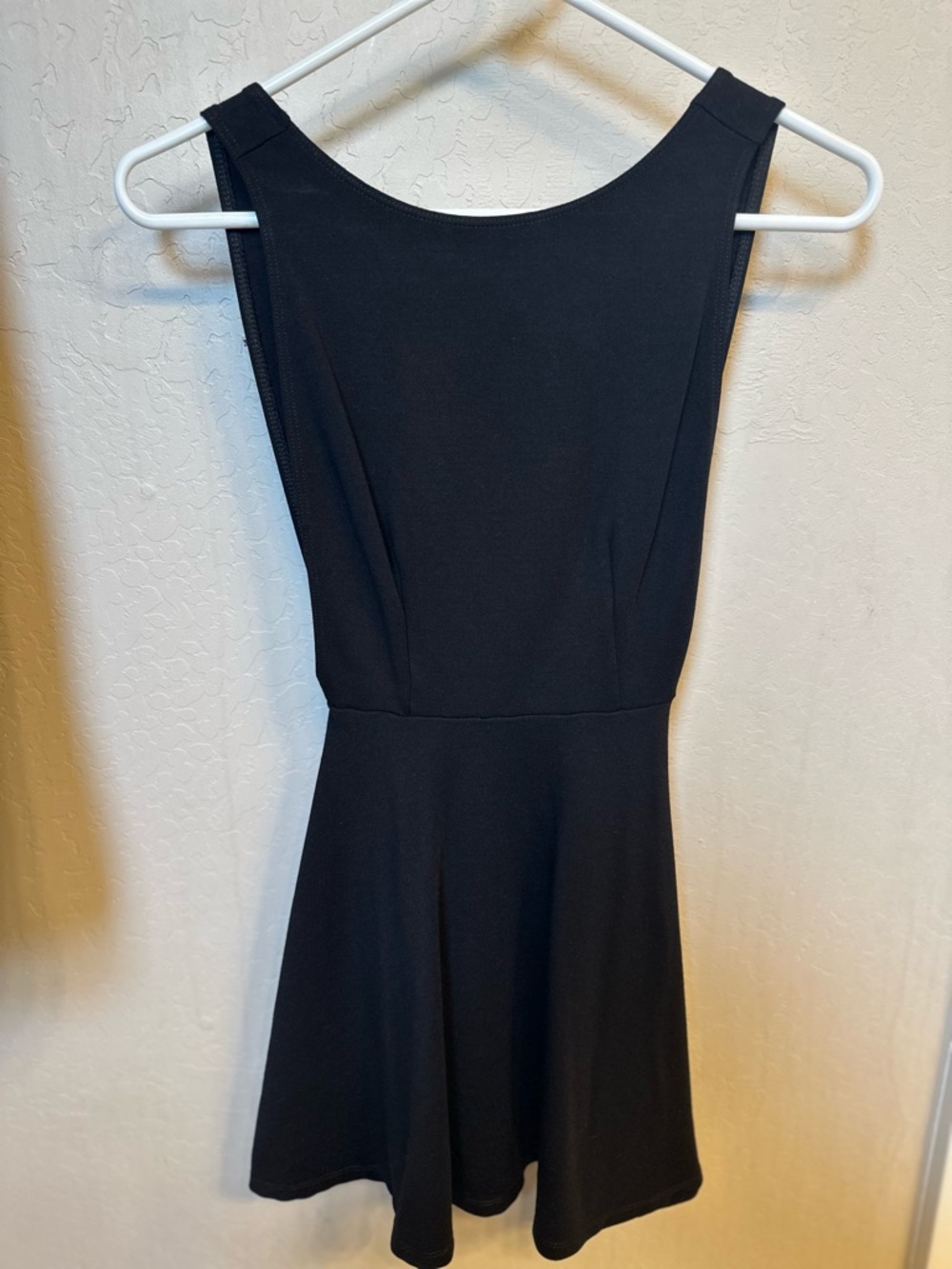 American Apparel Black Sleeveless Skater Dress